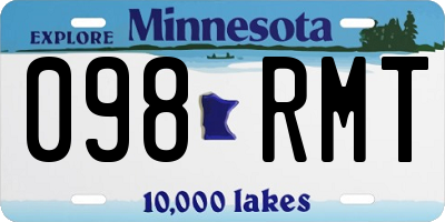 MN license plate 098RMT