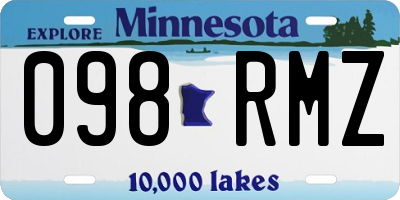 MN license plate 098RMZ