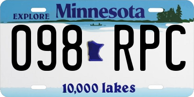MN license plate 098RPC