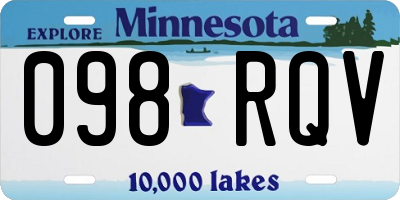 MN license plate 098RQV