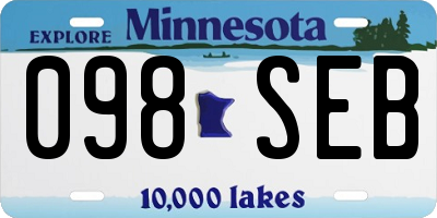 MN license plate 098SEB