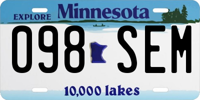 MN license plate 098SEM