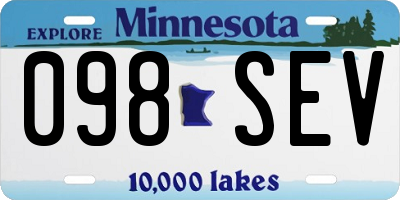 MN license plate 098SEV