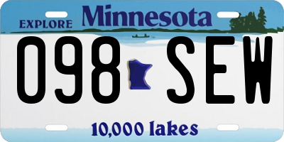 MN license plate 098SEW