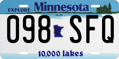 MN license plate 098SFQ
