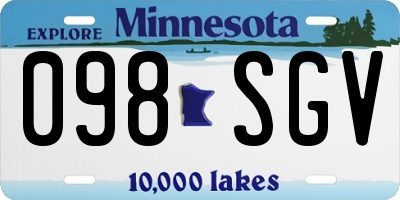 MN license plate 098SGV