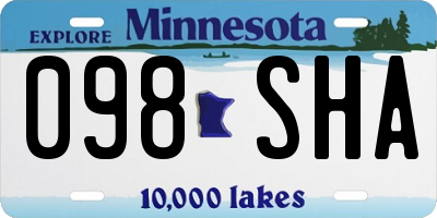 MN license plate 098SHA