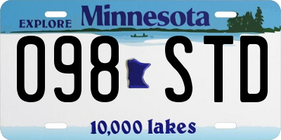 MN license plate 098STD