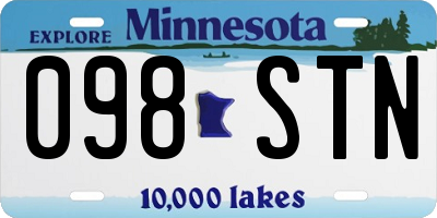 MN license plate 098STN