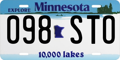 MN license plate 098STO