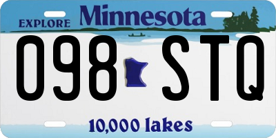 MN license plate 098STQ