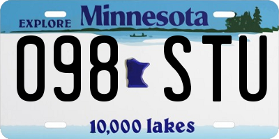 MN license plate 098STU