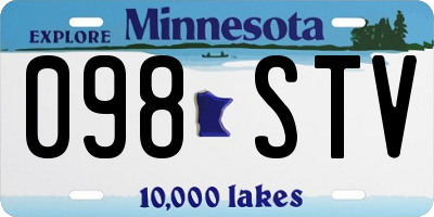 MN license plate 098STV
