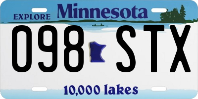 MN license plate 098STX