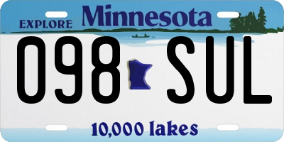 MN license plate 098SUL