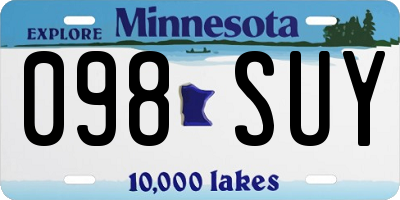 MN license plate 098SUY