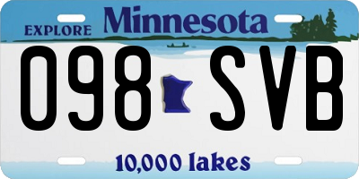 MN license plate 098SVB