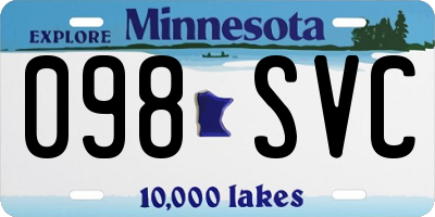 MN license plate 098SVC