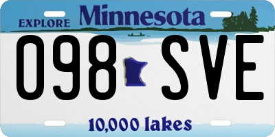 MN license plate 098SVE
