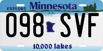 MN license plate 098SVF