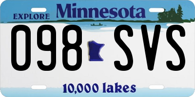 MN license plate 098SVS