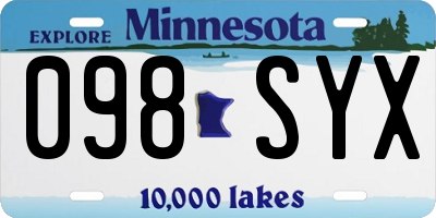MN license plate 098SYX