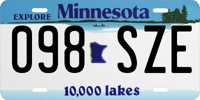 MN license plate 098SZE