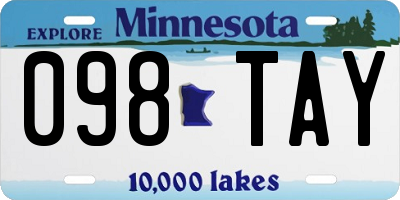 MN license plate 098TAY