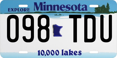 MN license plate 098TDU