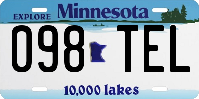 MN license plate 098TEL
