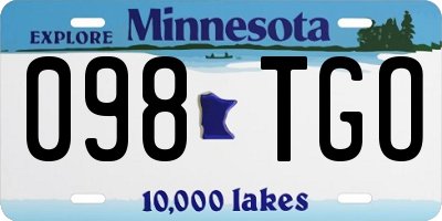 MN license plate 098TGO