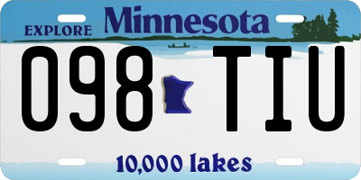 MN license plate 098TIU