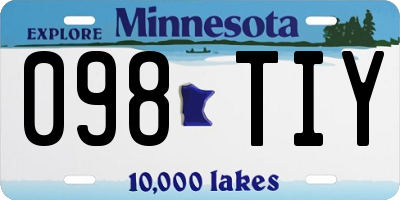 MN license plate 098TIY