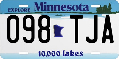 MN license plate 098TJA