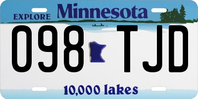 MN license plate 098TJD