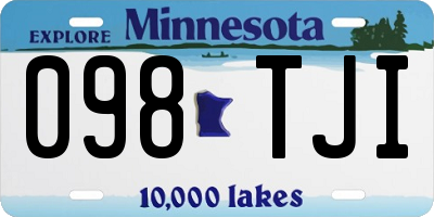 MN license plate 098TJI