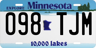 MN license plate 098TJM