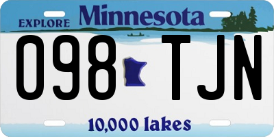 MN license plate 098TJN