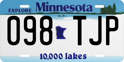 MN license plate 098TJP