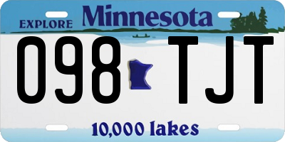 MN license plate 098TJT
