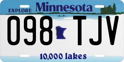 MN license plate 098TJV