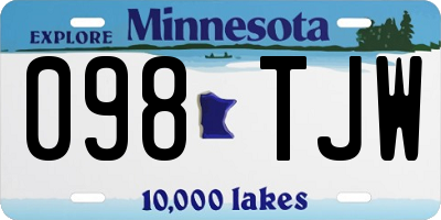 MN license plate 098TJW