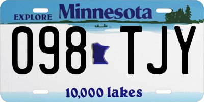 MN license plate 098TJY