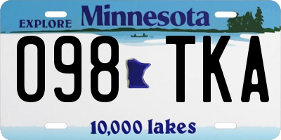 MN license plate 098TKA