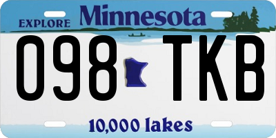 MN license plate 098TKB