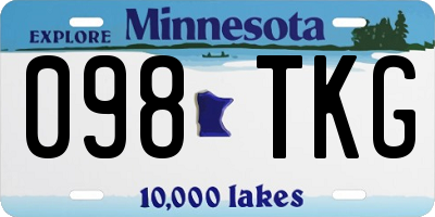MN license plate 098TKG