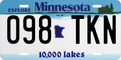 MN license plate 098TKN