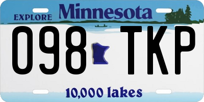 MN license plate 098TKP