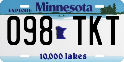 MN license plate 098TKT