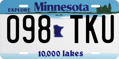 MN license plate 098TKU